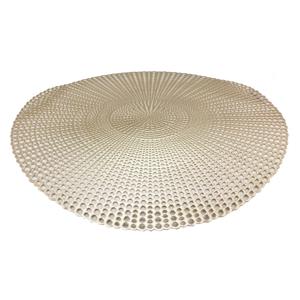 Placemat - 4x - mat goud - rond - 40 cm - kunststof - onderlegger