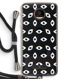 Eyes pattern: Motorola Moto Z Force Transparant Hoesje met koord