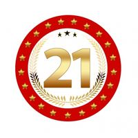 25x stuks Luxe Bierviltjes 21 jaar versiering Verjaardag leeftijden onderzetters. Ook leuk als cadea - thumbnail