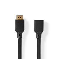 Nedis Ultra High Speed HDMI-Kabel | HDMI Connector | HDMI Female | 8K@60Hz | 48 Gbps | 2.00 m | Rond | 7.9 mm | Zwart | Envelop - CVGP35090BK20 - thumbnail