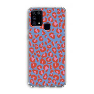 Leopard blue: Samsung Galaxy M31 Transparant Hoesje