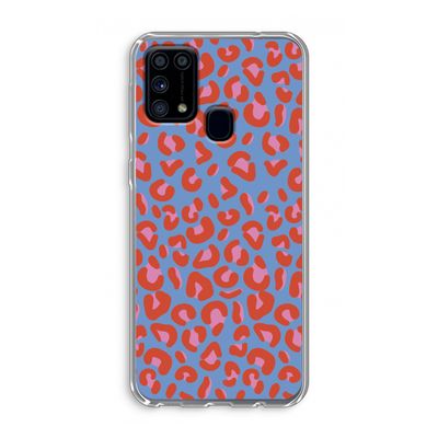 Leopard blue: Samsung Galaxy M31 Transparant Hoesje