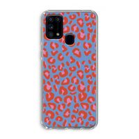 Leopard blue: Samsung Galaxy M31 Transparant Hoesje