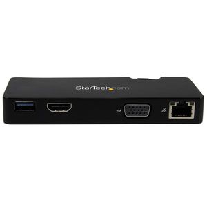 StarTech.com Universeel USB 3.0 mini docking station voor laptops met HDMI of VGA, gigabit Ethernet,