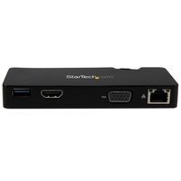 StarTech.com Universeel USB 3.0 mini docking station voor laptops met HDMI of VGA, gigabit Ethernet, - thumbnail