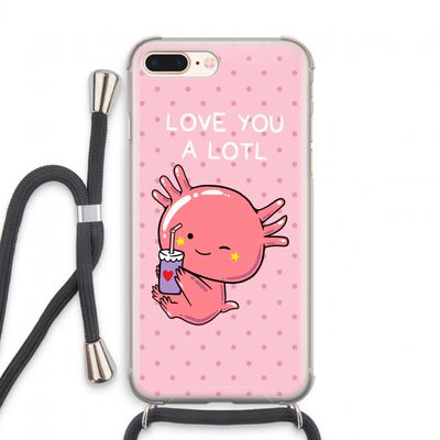 Love You A Lotl: iPhone 7 PLUS Transparant Hoesje met koord