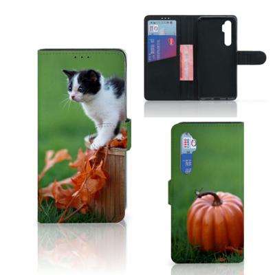 Xiaomi Mi Note 10 Lite | Telefoonhoesje | Met pasjeshouder | Kitten