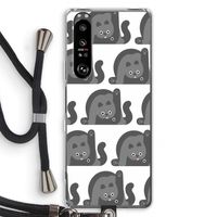Cats: Sony Xperia 1 III Transparant Hoesje met koord