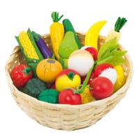 Goki groenten en fruit in een mand, 23dlg.