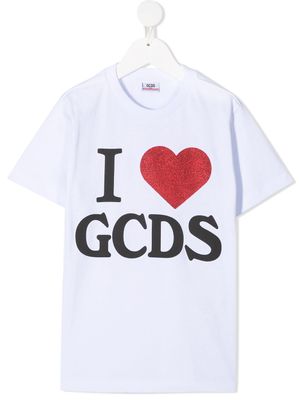 Gcds Kids t-shirt à imprimé graphique - Blanc