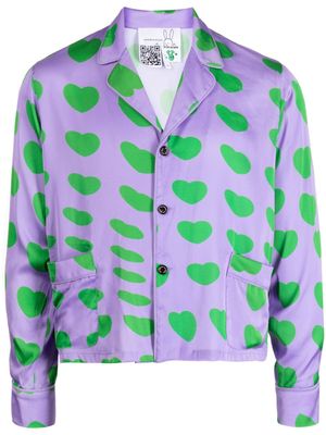 Natasha Zinko chemise à imprimé cœur - Violet