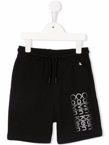 Calvin Klein Kids short de sport à logo imprimé - Noir