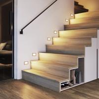 Set van 6 Dillon - LED Inbouw Wandlampen - 3 Watt 340 Lumen - 3000K Warm wit - IP54 waterdicht - Voor binnen en buiten - RVS