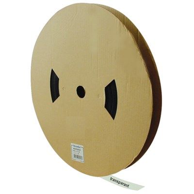Krimpkous/kynar Hoge Temperatuur 1:8 D=3/8 inch Transparant