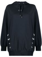 Ea7 Emporio Armani hoodie à lien de resserrage - Bleu