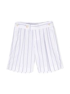 Brunello Cucinelli Kids short à rayures - Blanc