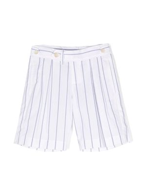 Brunello Cucinelli Kids short à rayures - Blanc