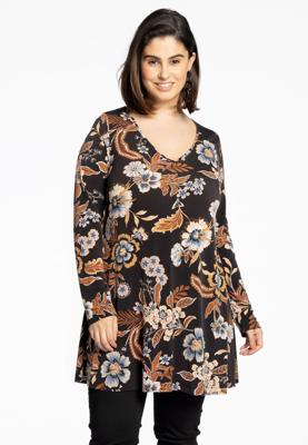 Yoek Tuniek wide bottom AMBIANCE | Zwart | Maat 42/44