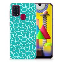Samsung Galaxy M31 | Hoesje maken | Cracks Blue