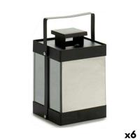 Led-lantaarn Gift Decor Zwart 12,5 x 18,5 x 12,5 cm Spiegel (6 Stuks)