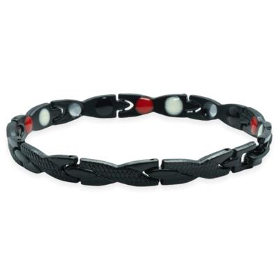 Magneet Armband - Snake Grey Black