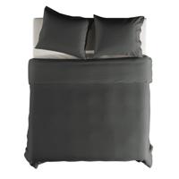 Dekbedovertrek Katoen - Lits-Jumeaux XL (260x200 cm) - Wit/ Antraciet/ Zand/ Goud/ Off-white Katoen - Dessin: Effen - Yellow Suites -
