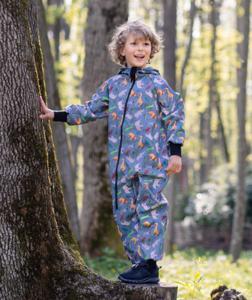 Waterproof Softshell Overall Comfy Savanna Animals Jumpsuit