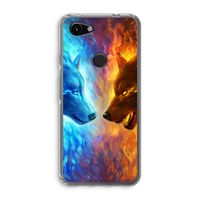 Fire & Ice: Google Pixel 3a Transparant Hoesje