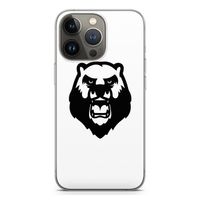 Angry Bear (white): iPhone 13 Pro Transparant Hoesje