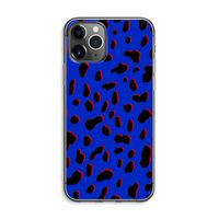 Blue Leopard: iPhone 11 Pro Max Transparant Hoesje