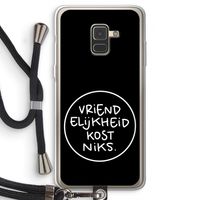 Vriendelijkheid: Samsung Galaxy A8 (2018) Transparant Hoesje met koord Vriendelijkheid: Samsung Galaxy A8 (2018) Transparant Hoesje met koord