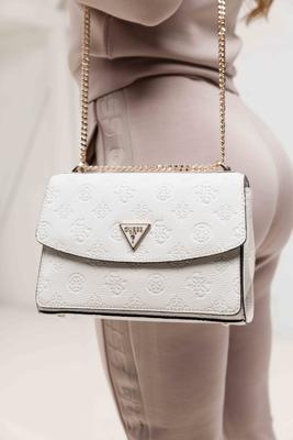 Guess Cresidia Crossbody Tas Dames Wit - Maat One Size - Kleur: Wit | Soccerfanshop