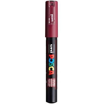 Uni-Posca Posca marker, afm pc-1m, lijndikte 0,7 mm, extra-fijn, red wine, 1 stuk