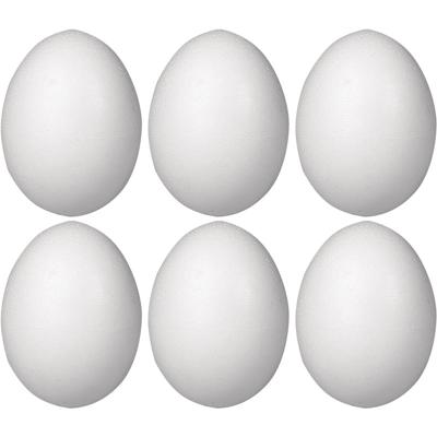 Piepschuim hobby vorm - 6x - ei - 12 cm - DIY knutsel figuren - paasei