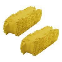 Crepe papier feest slingers/guirlande - 2x - 6 meter - geel - feestversiering - uni kleuren