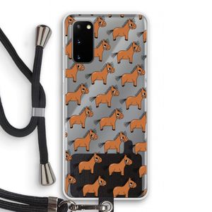 Pony: Samsung Galaxy S20 Transparant Hoesje met koord