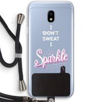 Sparkle quote: Samsung Galaxy J3 (2017) Transparant Hoesje met koord