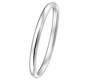 TFT Armband bangle Zilver Dop Ovale Buis 4 X 52 mm