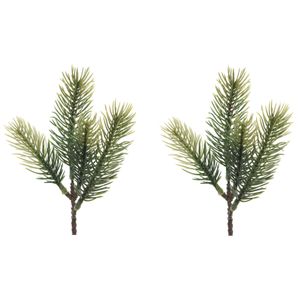 1x Groene kersttakken / dennentakjes 23 cm kerstversiering
