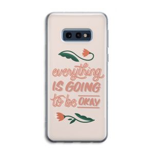 Optimistic flower girl: Samsung Galaxy S10e Transparant Hoesje