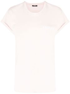 Balmain t-shirt à logo imprimé - Rose