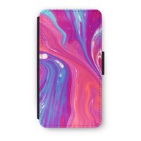 Paarse stroom: iPhone XS Flip Hoesje