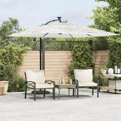 VidaXL Parasol met stalen paal 269x269x235 cm wit