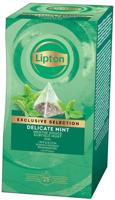 Lipton thee Exclusive Selection, subtiele munt, doos van 25 zakjes Lipton thee Exclusive Selection, subtiele munt, doos van 25 zakjes