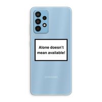Alone: Samsung Galaxy A52 Transparant Hoesje