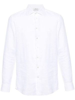 ETRO chemise Pegaso en lin - Blanc