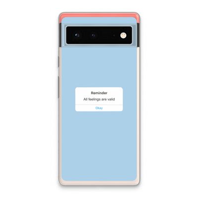 Reminder: Google Pixel 6 Transparant Hoesje
