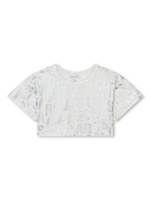 Marc Jacobs Kids t-shirt crop à logo imprimé - Tons neutres