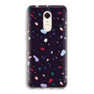 Dark Rounded Terrazzo: Xiaomi Redmi 5 Transparant Hoesje