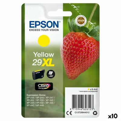 Originele inktcartridge Epson XP 235 332 335 432 435 - Nº 29 XL Geel (10 Stuks)